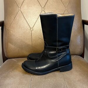 J Crew Leather Ryder Mid-calf Buckle strap Moto Size 6.5